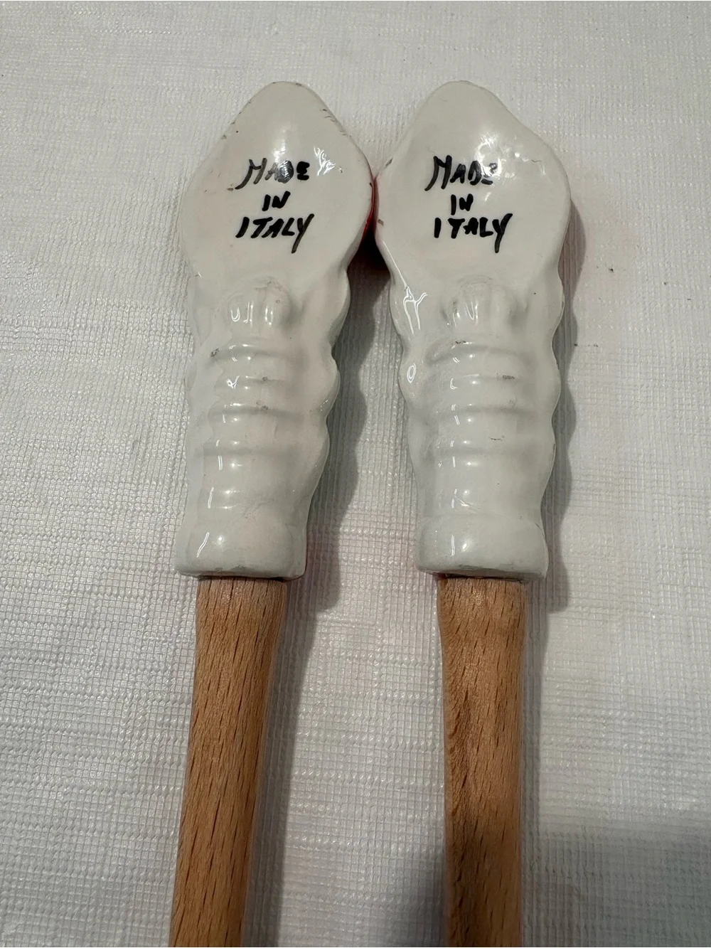 Hand-Painted Lemon Wood Salad Servers - Brand
